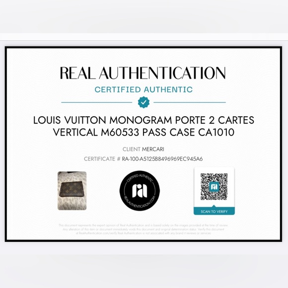 Sold! Louis Vuitton Monogram Porte 2 Cartes Vertical M60533 Pass Case CA1010 - Picture 10 of 10